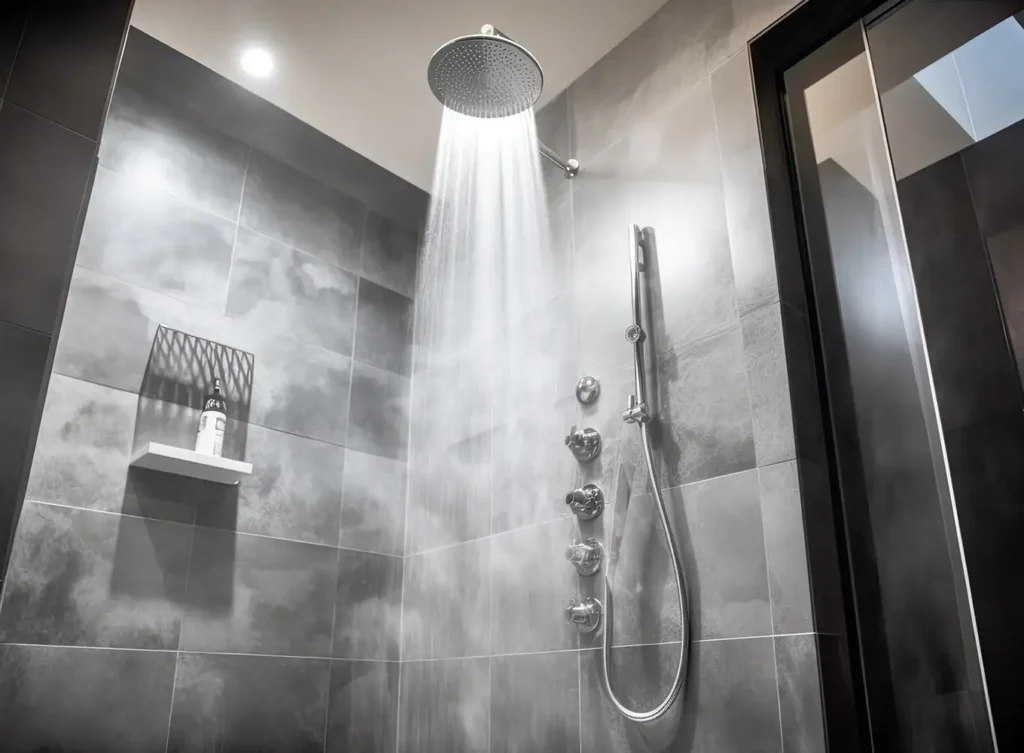 shower using hot water produced by a working water heater near alton illinois